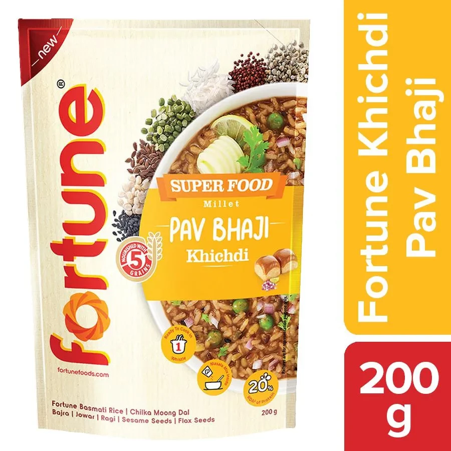 Fortune Super Food Millet Pav Bhaji Khichdi - Ready To Cook, Rich In Protein,, 200 g Pouch-1.webp